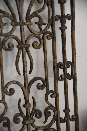 アンティーク　アイアンパネル　アイアングリル　フレンチ　ガーデニング　４