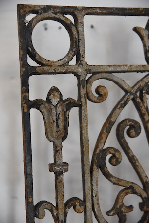 アンティーク　アイアンパネル　アイアングリル　フレンチ　ガーデニング　４