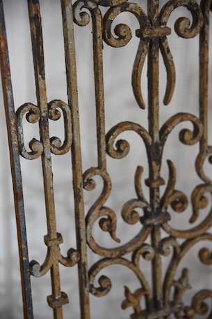 アンティーク　アイアンパネル　アイアングリル　フレンチ　ガーデニング　４