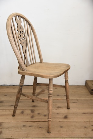 アンティーク　ヴィンテージ　ホイールバックチェア　ダイニングチェア　イギリス　剥離　２