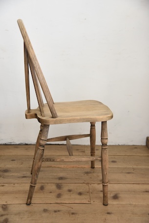 アンティーク　ヴィンテージ　ホイールバックチェア　ダイニングチェア　イギリス　剥離　２