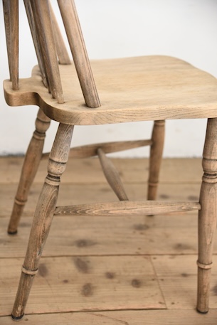 アンティーク　ヴィンテージ　ホイールバックチェア　ダイニングチェア　イギリス　剥離　２