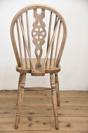 アンティーク　ヴィンテージ　ホイールバックチェア　ダイニングチェア　イギリス　剥離　２