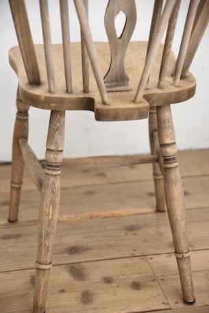 アンティーク　ヴィンテージ　ホイールバックチェア　ダイニングチェア　イギリス　剥離　２