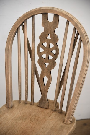 アンティーク　ヴィンテージ　ホイールバックチェア　ダイニングチェア　イギリス　剥離　２