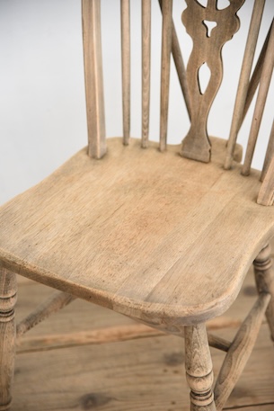 アンティーク　ヴィンテージ　ホイールバックチェア　ダイニングチェア　イギリス　剥離　２