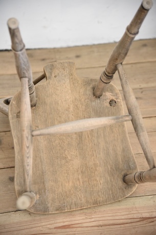 アンティーク　ヴィンテージ　ホイールバックチェア　ダイニングチェア　イギリス　剥離　２