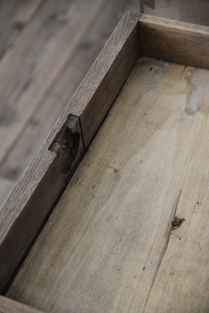 アンティーク　ドロワーテーブル　ダイニングテーブル　剥離　フレンチ　ろくろ脚