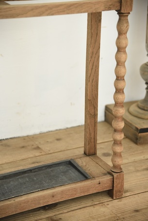 アンティーク　アンブレラスタンド　傘立て　剥離　フレンチ