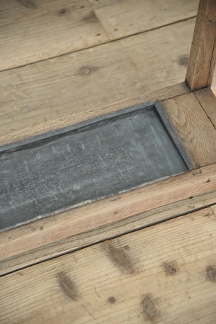 アンティーク　アンブレラスタンド　傘立て　剥離　フレンチ