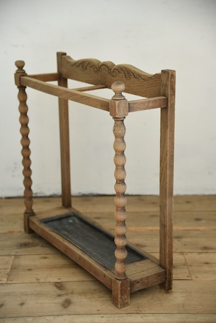 アンティーク　アンブレラスタンド　傘立て　剥離　フレンチ