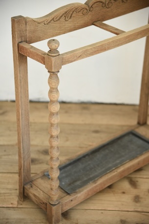 アンティーク　アンブレラスタンド　傘立て　剥離　フレンチ