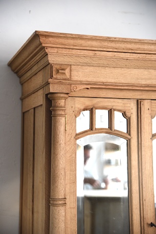 アンティーク　ミラー　キャビネット　剥離　ショーケース　フレンチ