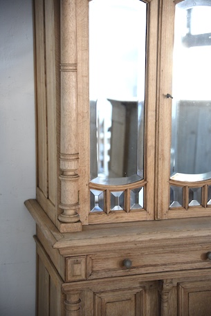 アンティーク　ミラー　キャビネット　剥離　ショーケース　フレンチ