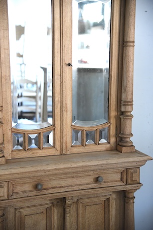 アンティーク　ミラー　キャビネット　剥離　ショーケース　フレンチ