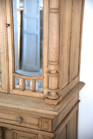 アンティーク　ミラー　キャビネット　剥離　ショーケース　フレンチ