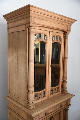 アンティーク　ミラー　キャビネット　剥離　ショーケース　フレンチ