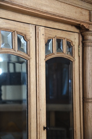アンティーク　ミラー　キャビネット　剥離　ショーケース　フレンチ