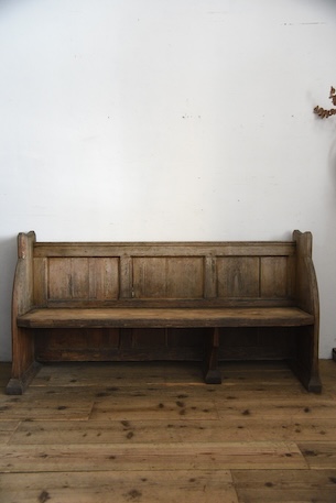 アンティーク　ベンチ　教会　チャーチベンチ　フレンチ