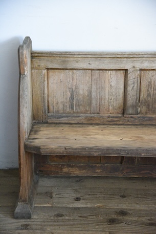 アンティーク　ベンチ　教会　チャーチベンチ　フレンチ