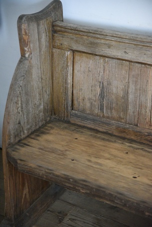 アンティーク　ベンチ　教会　チャーチベンチ　フレンチ