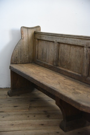 アンティーク　ベンチ　教会　チャーチベンチ　フレンチ