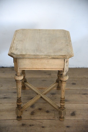 アンティーク　ドロワー　サイドテーブル　剥離　フレンチ