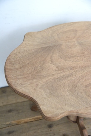 アンティーク　フレンチ　テーブル　オーバル　サイドテーブル　剥離