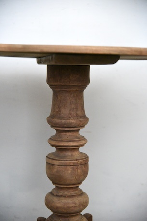 アンティーク　フレンチ　テーブル　オーバル　サイドテーブル　剥離