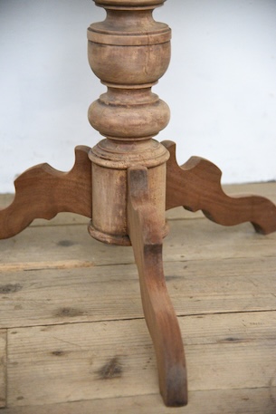 アンティーク　フレンチ　テーブル　オーバル　サイドテーブル　剥離