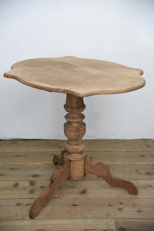 アンティーク　フレンチ　テーブル　オーバル　サイドテーブル　剥離