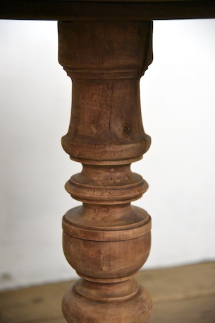 アンティーク　フレンチ　テーブル　オーバル　サイドテーブル　剥離