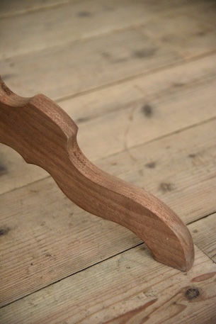 アンティーク　フレンチ　テーブル　オーバル　サイドテーブル　剥離