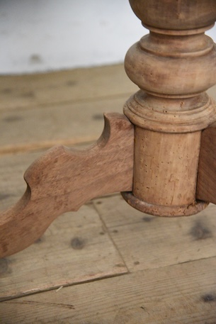 アンティーク　フレンチ　テーブル　オーバル　サイドテーブル　剥離