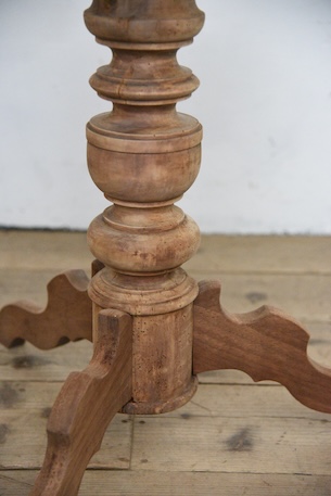 アンティーク　フレンチ　テーブル　オーバル　サイドテーブル　剥離