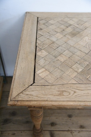 アンティーク　テーブル　剥離　オーク　ダイニングテーブル　フレンチ