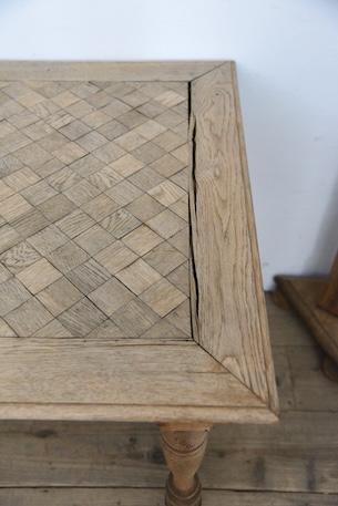 アンティーク　テーブル　剥離　オーク　ダイニングテーブル　フレンチ