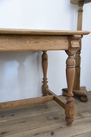 アンティーク　テーブル　剥離　オーク　ダイニングテーブル　フレンチ