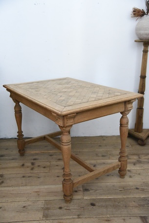 アンティーク　テーブル　剥離　オーク　ダイニングテーブル　フレンチ