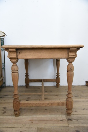 アンティーク　テーブル　剥離　オーク　ダイニングテーブル　フレンチ