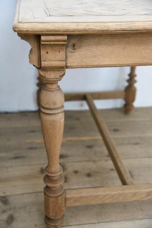 アンティーク　テーブル　剥離　オーク　ダイニングテーブル　フレンチ