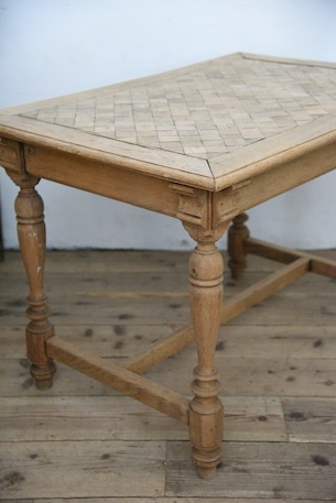 アンティーク　テーブル　剥離　オーク　ダイニングテーブル　フレンチ