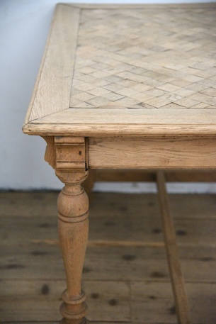 アンティーク　テーブル　剥離　オーク　ダイニングテーブル　フレンチ