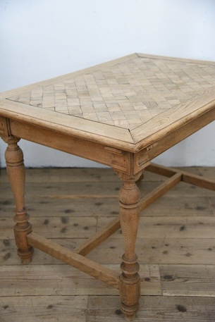 アンティーク　テーブル　剥離　オーク　ダイニングテーブル　フレンチ