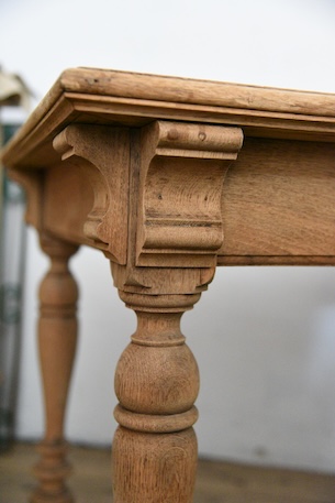 アンティーク　テーブル　剥離　オーク　ダイニングテーブル　フレンチ