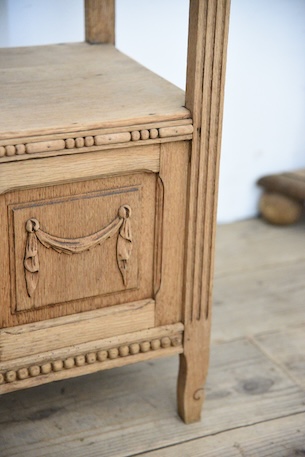 アンティーク　大理石　ベッドサイドテーブル　剥離　フレンチ