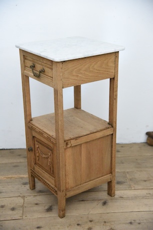 アンティーク　大理石　ベッドサイドテーブル　剥離　フレンチ