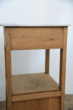 アンティーク　大理石　ベッドサイドテーブル　剥離　フレンチ