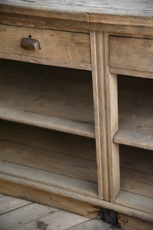 アンティーク　カウンター　レジ台　フレンチ　作業台