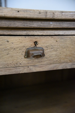 アンティーク　カウンター　レジ台　フレンチ　作業台